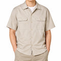 Camisa de manga corta talla L beige de tejido ligero estilo utilitario