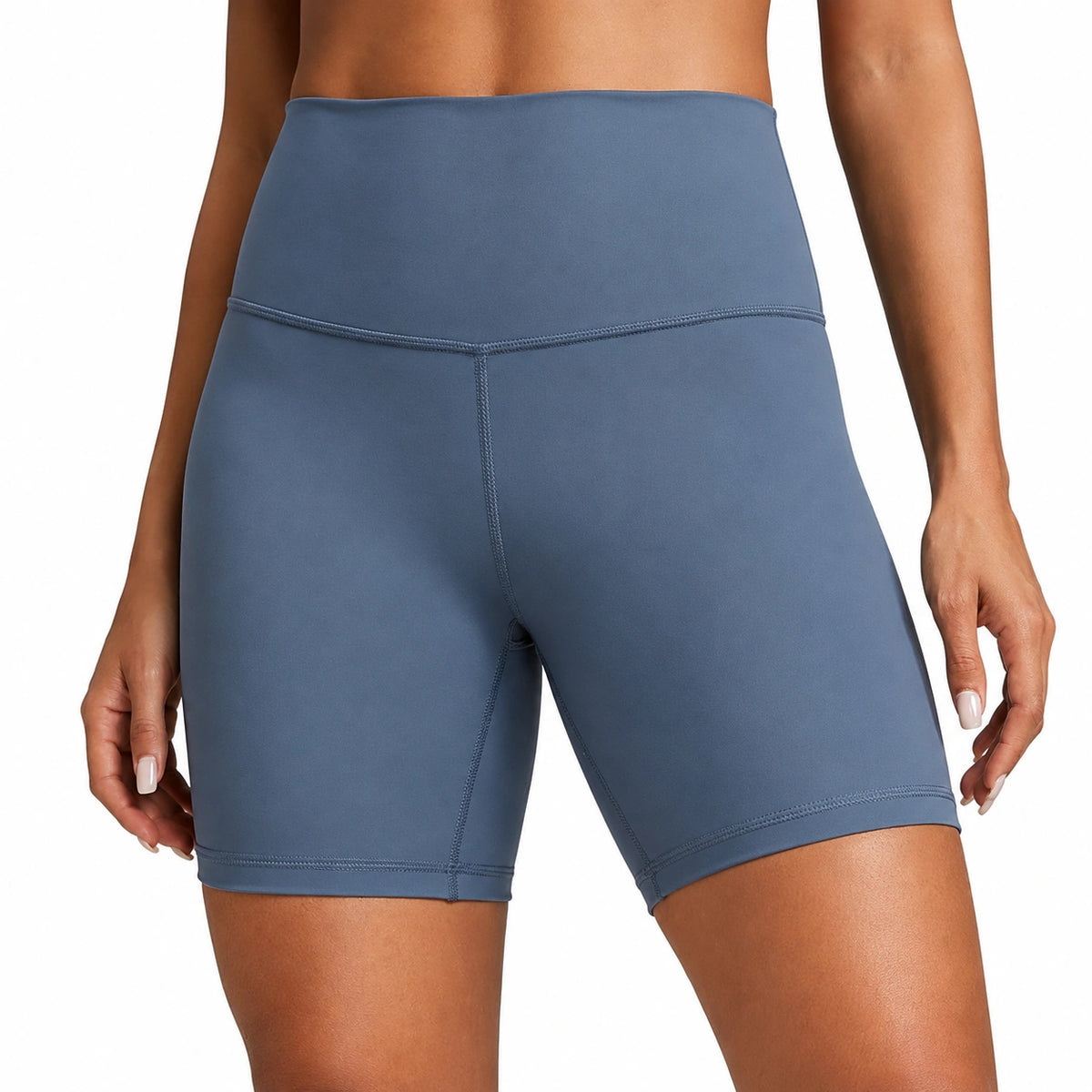 Pantalón corto ciclista mujer talla M azul de tejido elástico para deporte