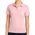 Polo de mujer talla S rosa de tejido liso con cuello clásico de manga corta